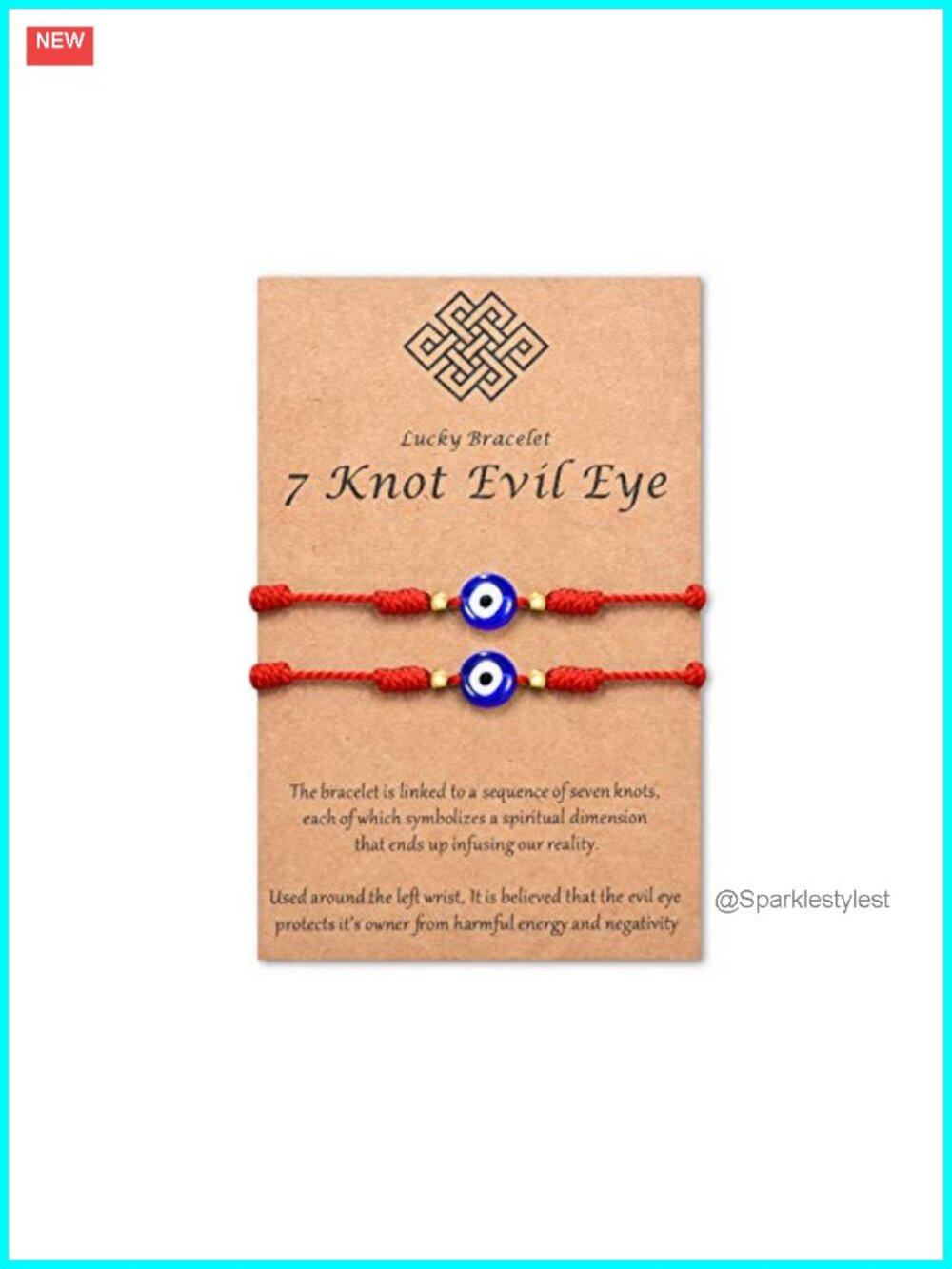 Evil Eye 7 Knot Red String Lucky Bracelet Adjustable Amulet